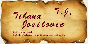 Tihana Jošilović vizit kartica